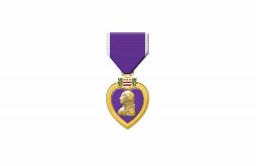 Purple Heart Medal; awarded to U.S. soldiers who are wounded by an instrument of war in the hands of the enemy.