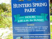 A sign for Hunter's Spring Park.