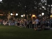 Residents of Crystal River enjoy an outdoor, semi-formal dinner during the Music Under the Stars Event.