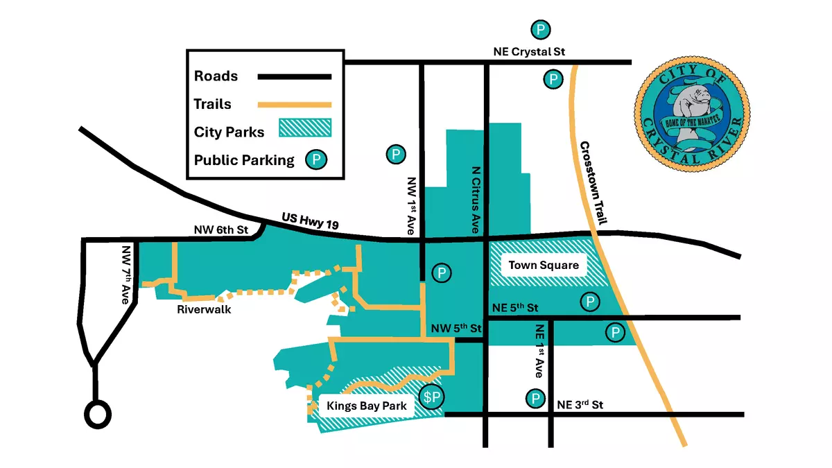 City of Crystal River Entertainment District Map
