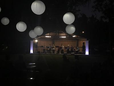A band performs at the ennual Music Under the Stars Event.